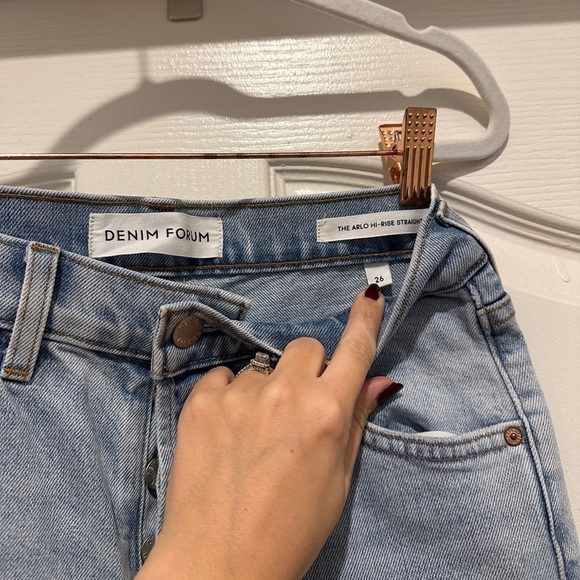 Aritzia Denim Forum The Arlo High Rise Straight Jeans - Picture 7 of 9